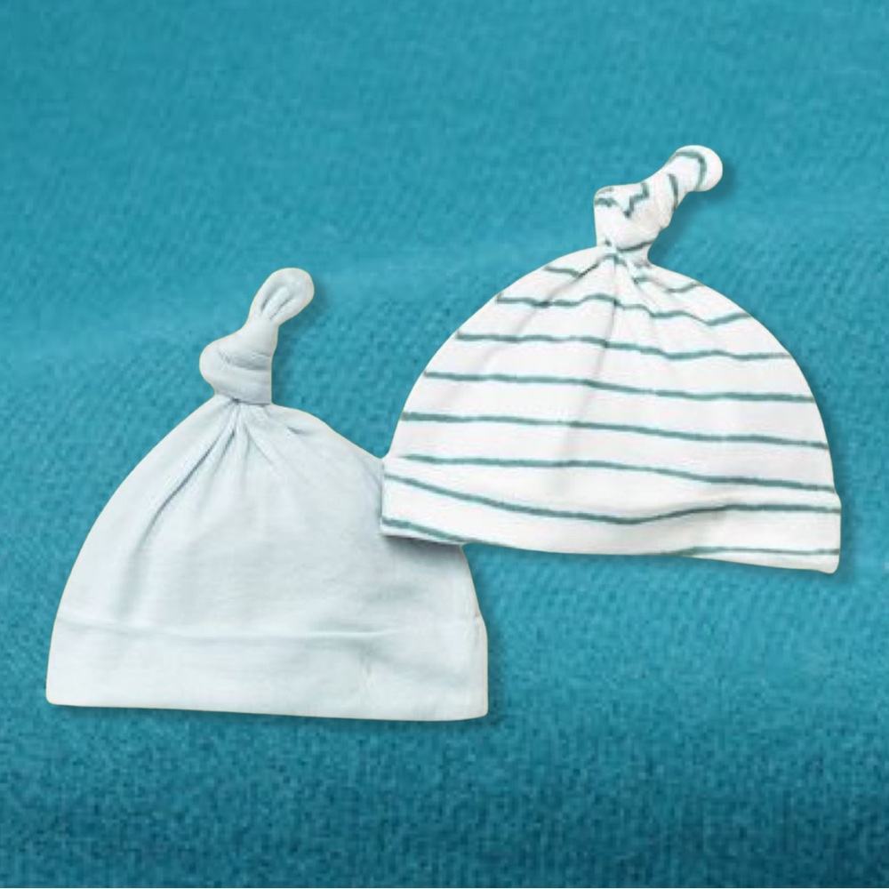 2 pack cloud island - aqua modal hats with knot detailing